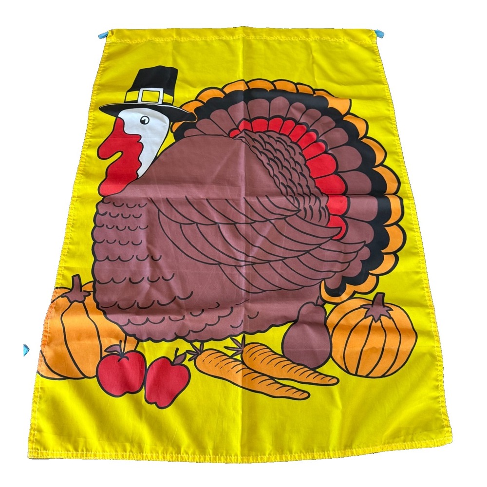 Happy Thanksgiving Turkey Garden Flag 40"L x 28"W